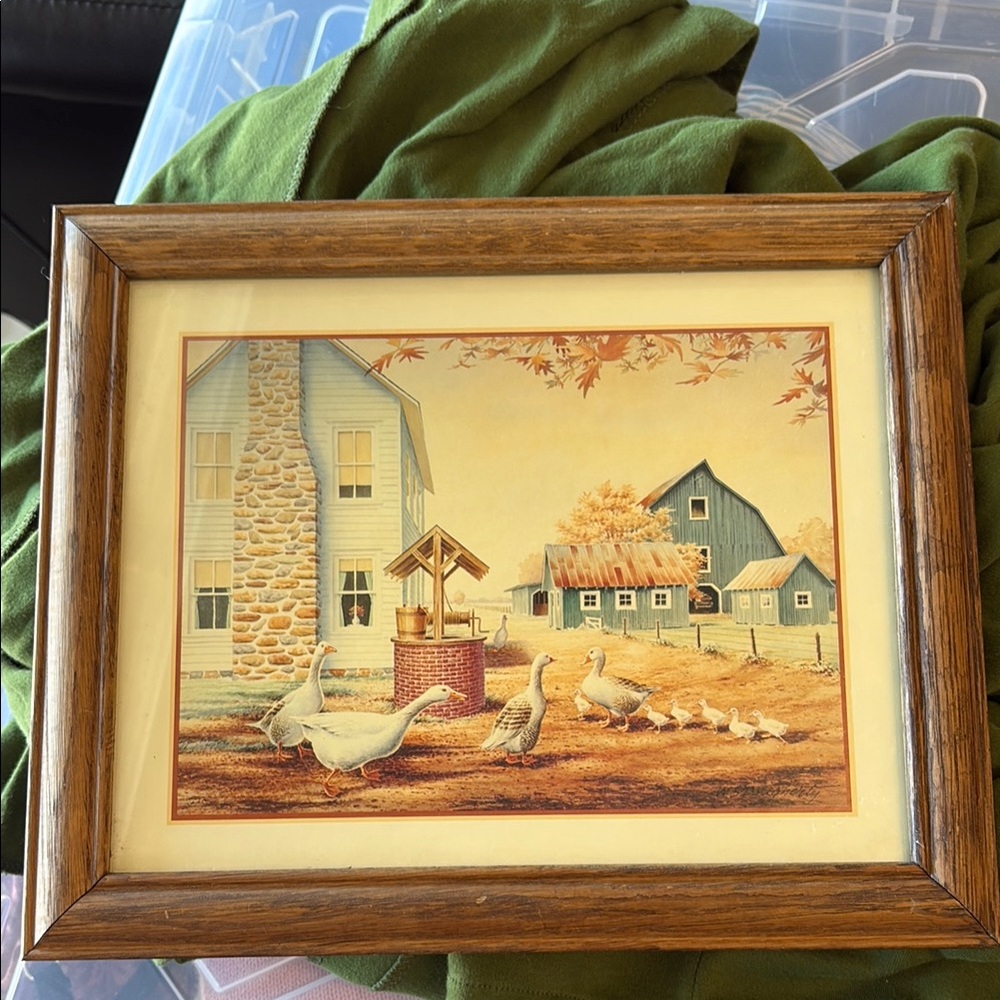 Framed Farmhouse Art with Geese